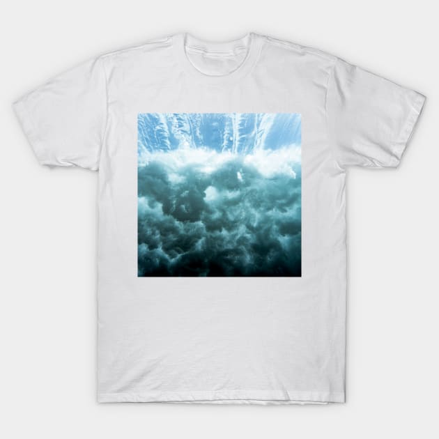 Blue underwater wave T-Shirt by JDP Designs